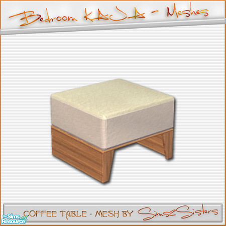 Sims 2 — S2S Bedroom KAJA - Meshes - Coffee Table by sims2sisters — 