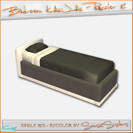 Sims 2 — S2S Bedroom KAJA - Recolor 2 - Single Bed by sims2sisters — 