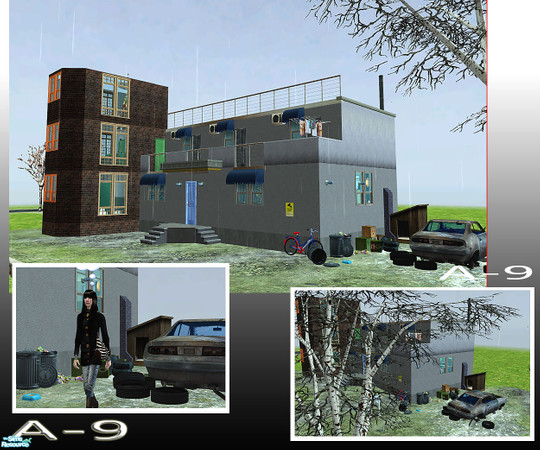 Sims 2 — A-9 by huabanzhu — This is a old apartment building 