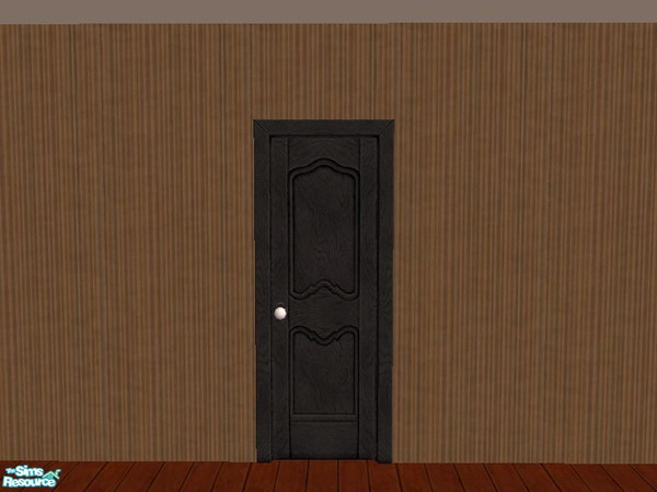 Sims 2 — Country Interior Door in Black by tamlfra — Who doesn\'t need another solid black door? 