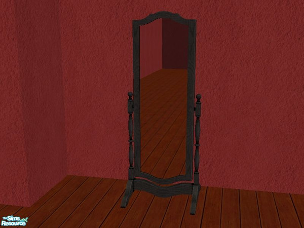 Sims 2 — Country Floor Mirror in Black by tamlfra — Black is a color that can match anything, so this recolor was a must