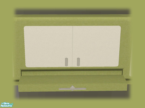 Sims 2 — 50s Retro Kitchen - Cookerhood Top - Green  by Shakeshaft — Part of the Fifth recolour of the 50\'s Retro