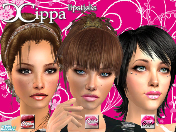 Sims 2 — Cippa\' s Lipsticks by cippa1982 — 3 lipsticks for your sims.