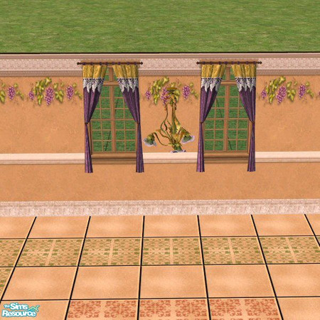 Sims 2 — Italian Hanging Lamp Glass Shades by Nikki041498 — Blown Glass with pale purple and green finish to match the