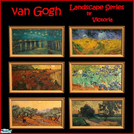 Sims 2 — van Gogh - Landscape Series by victoriamayorofthetown — Now your Sims can enjoy fine quality reproductions of
