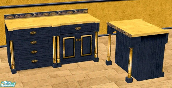 Sims 2 — Celestial Kitchen - Counter Top by Bitzybus — To go with the Celestial Kitchen set. This is the counter top.