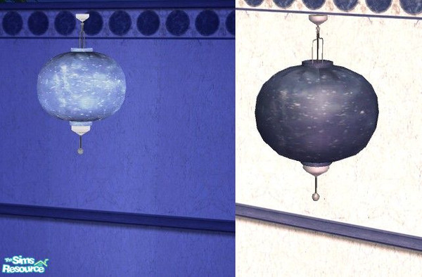 Sims 2 — Celestial Study: Ceiling Lamp by Bitzybus — Lamp to go with the set.