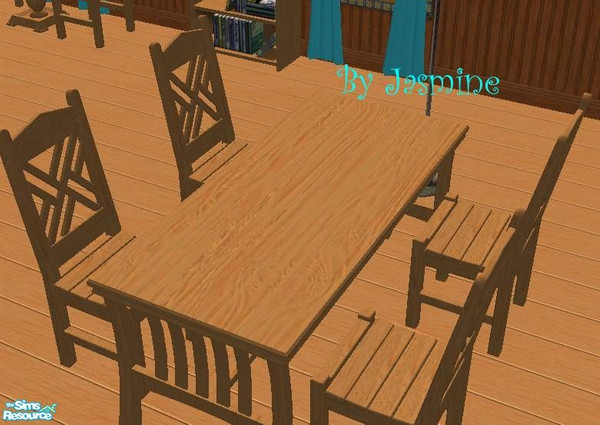 Sims 2 —  by Jasminevs81 — This warm wooden table will bring warmth to any room.