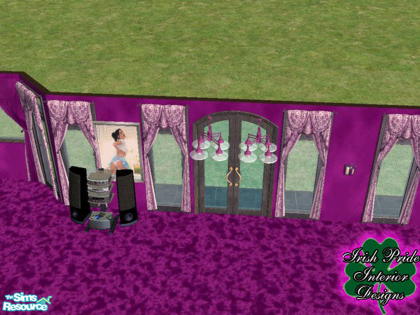 Sims 2 — Amethyst Ceiling Light frame by Irish Pride — The amethyst ceiling light frame, part of the amethyst living room