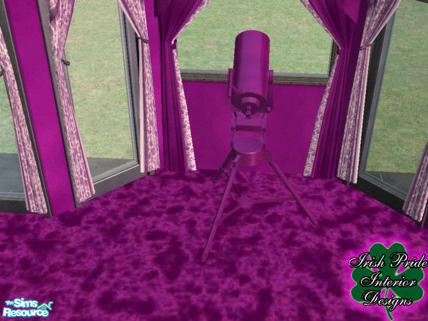 Sims 2 — Amethyst Telescope by Irish Pride — The amethyst telescope, part of the amethyst living room set. By Irish Pride