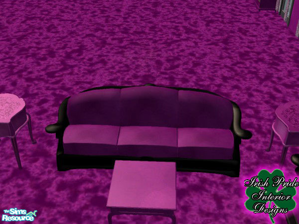 Sims 2 — Jet Black Sofa Base by Irish Pride — The jet black sofa base for the amethyst sofa, part of the amethyst living