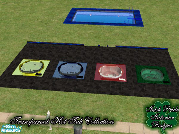 Sims 2 — Transparent Hot Tub Collection by Irish Pride — Irish Pride Interior Designs presents the new transparent hot