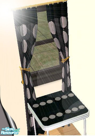 Sims 2 — Modern Set Table by AngelKitten056 — Two lines of dots on a black table. Makes a cheap table look nice and