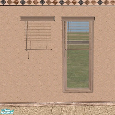 Sims 2 — Going Wild - Blinds by Bitzybus — Made for the "Going Wild Bedroom set".