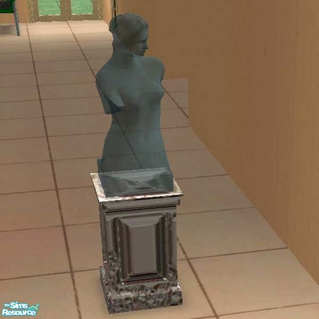 Sims 2 — Blue glass statue by buntah — This is part of my Learning Center set.