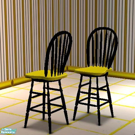 Sims 2 — Black & gold vanity stool FRAME by buntah — This is part of my Exquisite Bathroom set.