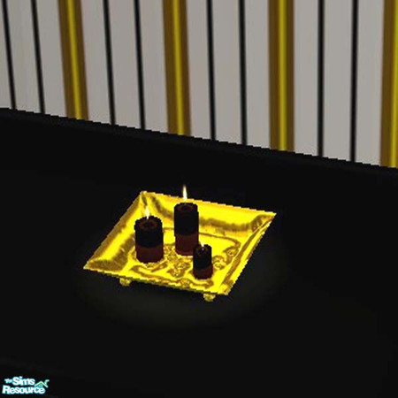 Sims 2 — Solid gold candle tray by buntah — This is part of my Exquisite Bathroom set.