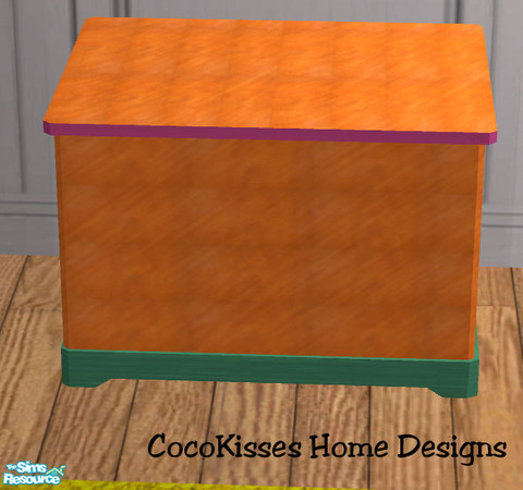 Sims 2 — Honey Wood Toy Chest by oldmember_CocoKissesNYC — CocoKisses Home Design