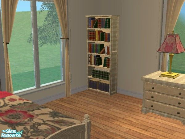 Sims 2 — Wicker Bookcase by toriamos — Goes with the wicker desk.