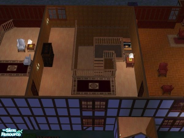 Sims 2 — Rich Tudor Hallway by oldmember_Samharr01 — simple set to makethe hall of your tudor manor look authentic (house