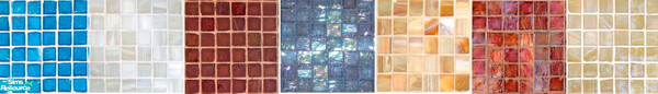 Sims 2 — Silk Tile Set by ljkane — This is a set of 7 different silk tiles that can be used in the bathroom, kitchen,