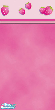 Sims 2 — Strawberry Wall by KagomeHanyou — Like strawberries, me too!. Strawberries galore, yummy!