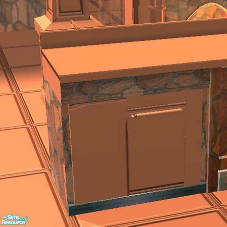 Sims 2 — Flagstone Trash Compactor by buntah — This is the trash compactor for my Outdoor Pool & Barbecue set.