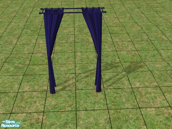 Sims 2 — Blue Curtains by jeyca — Part of the Spiderman Bedroom Set for boys/teens.