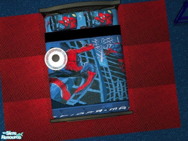 Sims 2 — Spiderman Bedding by jeyca — Part of the Spiderman Bedroom Set for boys/teens. Works on both single & double