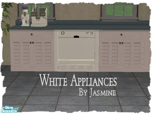 Sims 2 — White Appliances - Dishwasher by Jasminevs81 — A white version of the expensive dishwasher.