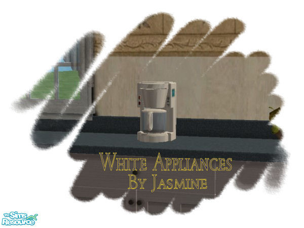 Sims 2 — White Appliances - Coffee Maker by Jasminevs81 — A coffee Maker in white.