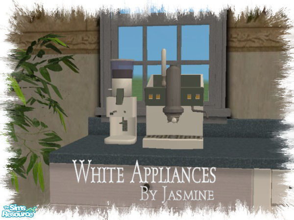 Sims 2 — White Appliances - Espresso Machine by Jasminevs81 — A White Espresso Machine.