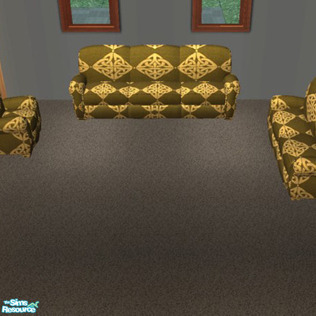 Sims 2 — Celtic Knot Couch by Irish Pride — Irish Pride Interior Designs presents the Celtic Knot Celtic Couch from the