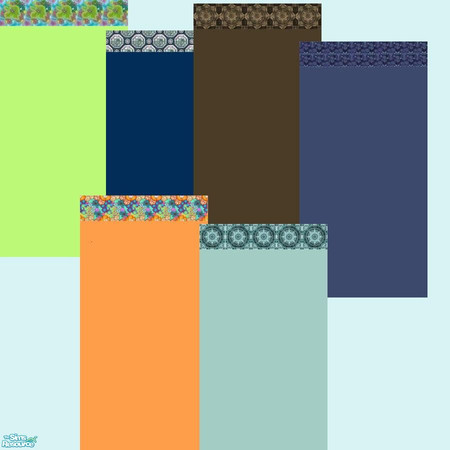 Sims 2 — Paint With Borders Set by LaurieR — Just some random colors with borders. No cost. Great for those really poor