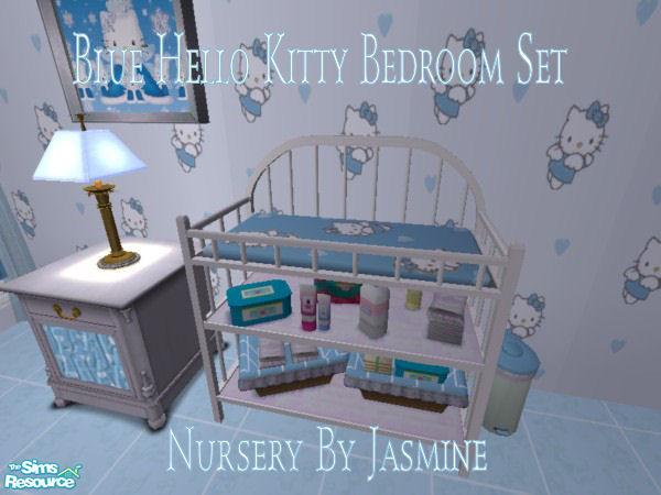 Sims 2 — Blue Hello Kitty Bedroom Set - Changing by Jasminevs81 — A pretty changing table to compliment the Blue Hello