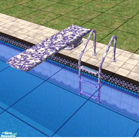 Sims 2 — Blue Marble Diving Board by Irish Pride — Irish Pride Interior Designs presents the blue marble diving board.