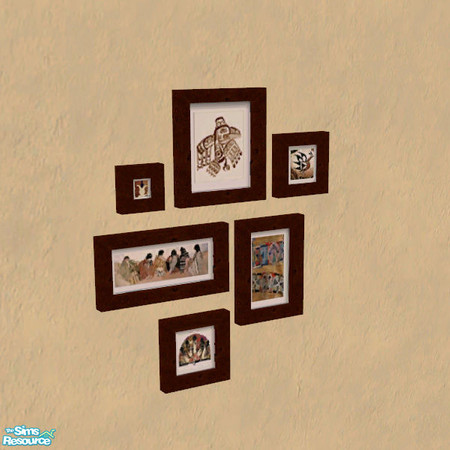 Sims 2 — Albatros Collection Livingroom Collage by cemre — Dark brown, brown and white colored set includes, Sofas,