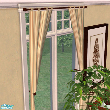 Sims 2 — Albatros Collection Livingroom Curtains by cemre — Dark brown, brown and white colored set includes, Sofas,