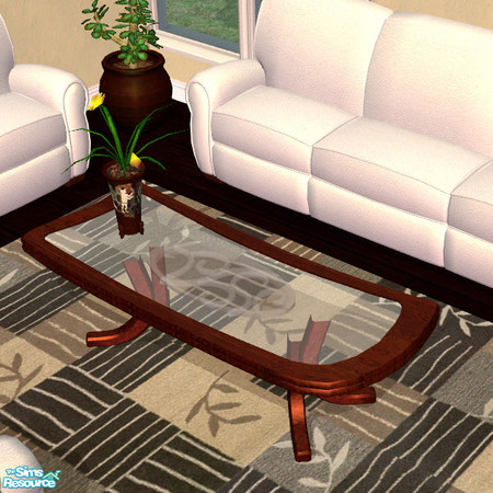 Sims 2 — Albatros Collection Livingroom Coffe tab by cemre — Glass centered coffe table.. Dark brown, brown and white