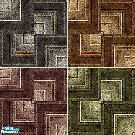 Sims 2 — Devine Deva Tile Set by wildstar24 — Four bold tiles with that 'superstar' flair.