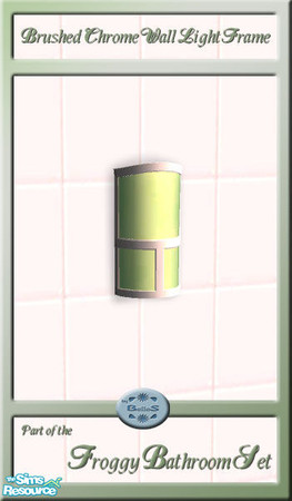 Sims 2 — Brushed Chrome Wall Light Frame by oldmember_Belles — Part of the Froggy Bathroom Set. :o)