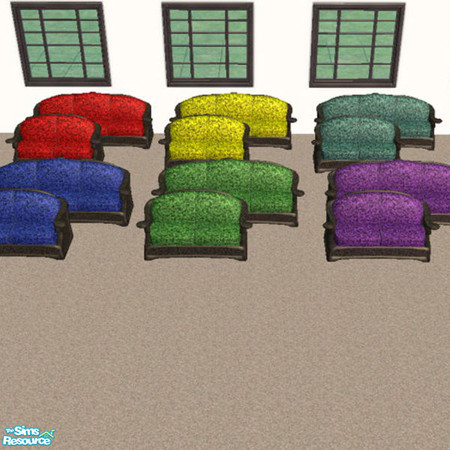 Sims 2 — Multi-Color Crystal Couch Collection by Irish Pride — Irish Pride Interior Designs presents the Crystal Couch