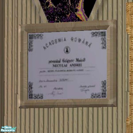 Sims 2 — Diploma by buntah — This is the diploma wall hanging for my Home Office set. Be ready for the University