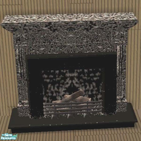 Sims 2 — Black granite fireplace by buntah — This is one of the fireplaces in my Fire Away set.