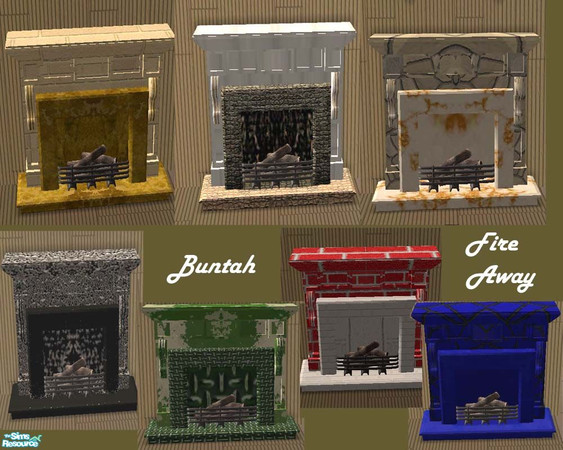 Sims 2 — Fire Away by buntah — These are all based on the most expensive fireplace (and, believe me, this was NOT easy