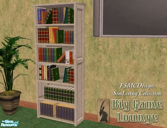 Sims 2 — FSMCDESIGNS BGL Bookcase by FSMCDESIGNS — Part of my Big Game Lounge Collection. Enjoy, Michael