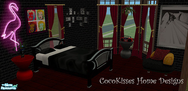 Sims 2 — Bachelor's Bedroom Set by oldmember_CocoKissesNYC — CocoKisses Home Designs