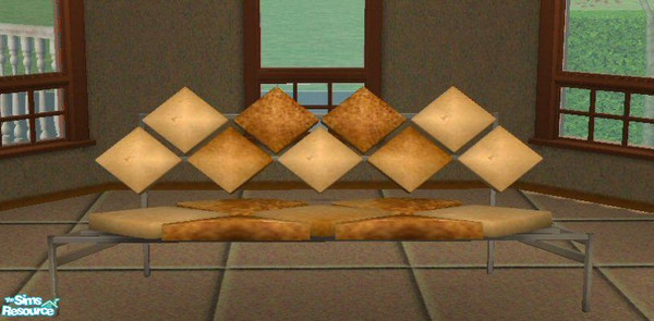 Sims 2 — Gold Sofa by SSilver — While a sofa made out of gold might not be comfortable, it shows people that you've got