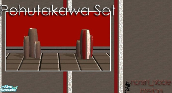 Sims 2 — FA Comp - Pohutakawa Kitchen - Vase by TSR Archive — Part of the Pohutakawa Set