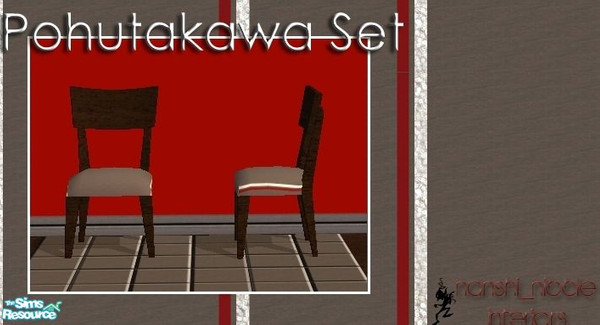 Sims 2 — FA Comp - Pohutakawa Kitchen - Chair Bas by TSR Archive — Part of the Pohutakawa Set